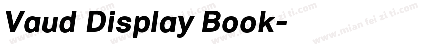 Vaud Display Book字体转换